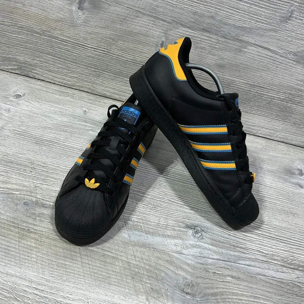 Adidas Superstar UCLA Mens Size 11 Black Gold Blue Athletic Lifestyle Sneakers